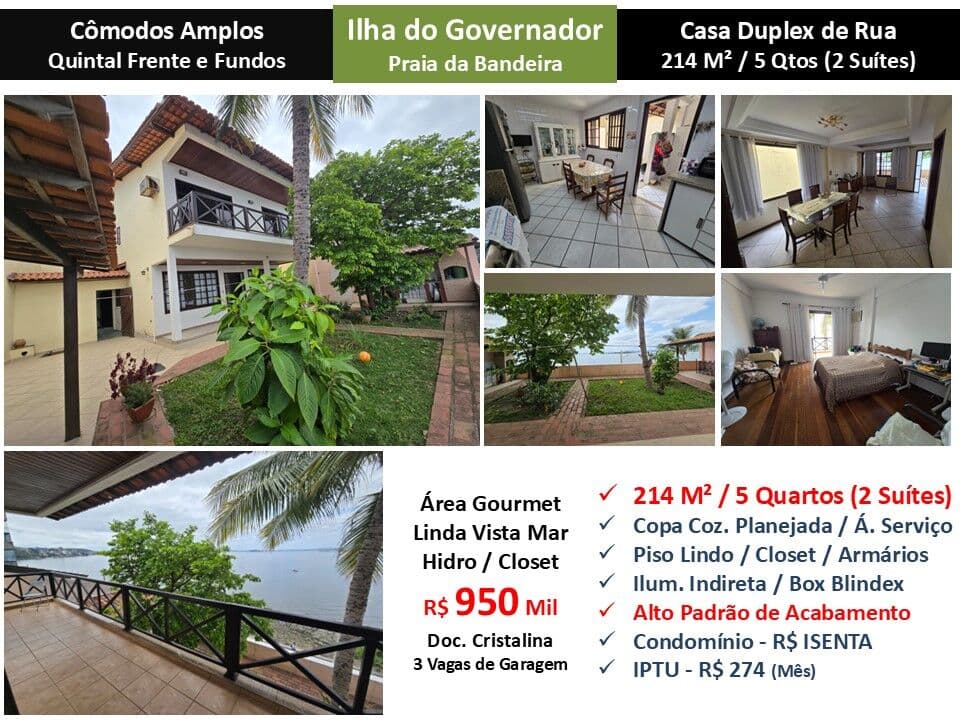 Casa Ilha do Governador Praia da Bandeira 214M²