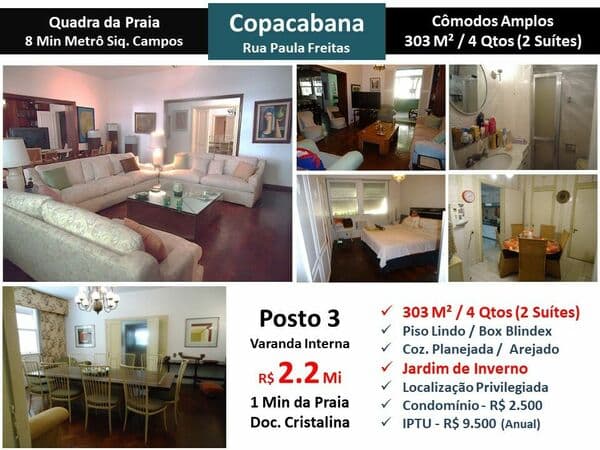 Apto Copacabana Paula Freitas 303M²