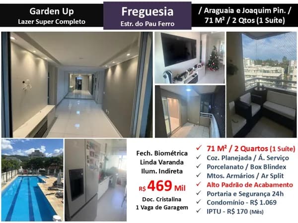 Apto JPA Freguesia Garden Up 71M² 2