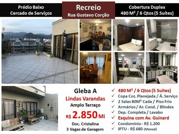 Cob Recreio Gleba A Gustavo Corção 480M²