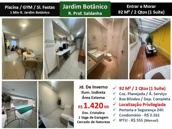 Apto Jardim Botânico Prof. Saldanha 92M²