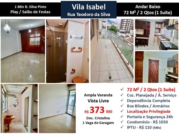 Apto Vila Isabel Teodoro da Silva 72M²