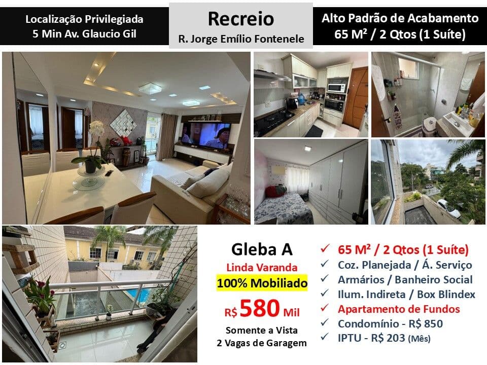 Apto Recreio Gleba A Jorge Emílio Fontenele 65M²