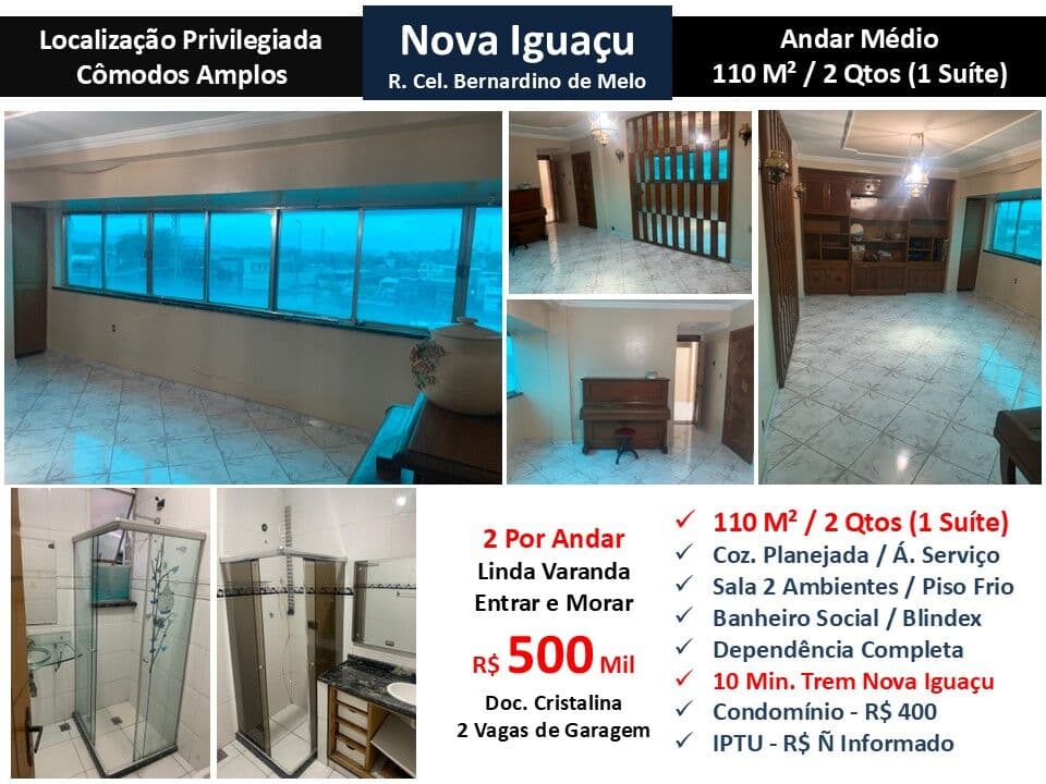 Apto Nova Iguaçu Bernardino de Melo 110M²