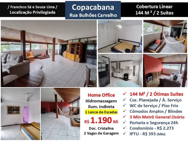 Cob Copacabana Bulhões de Carvalho 144M² Linear