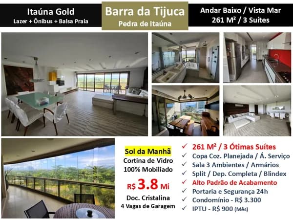 Apto Barra da Tijuca Pedra de Itaúna Gold 261M² 3