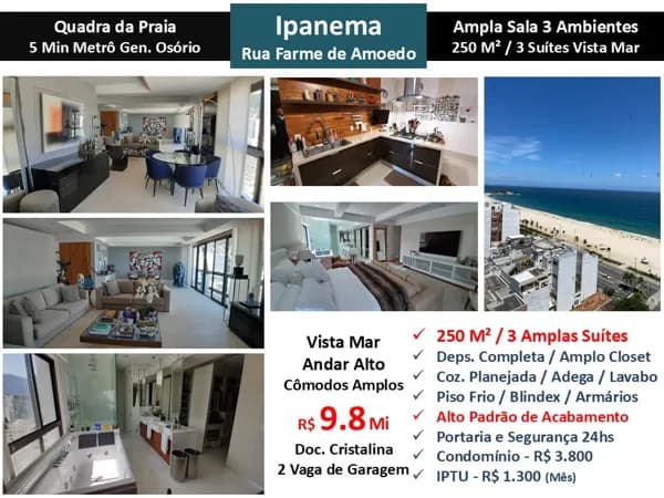 Apto Ipanema Farme de Amoedo 250M²