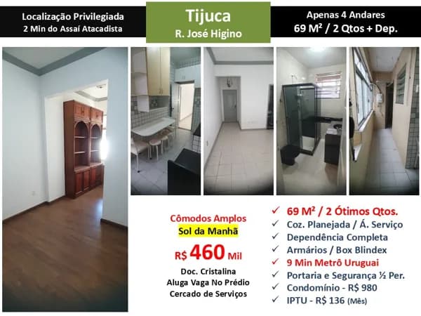 Apto Tijuca José Higino 69M²