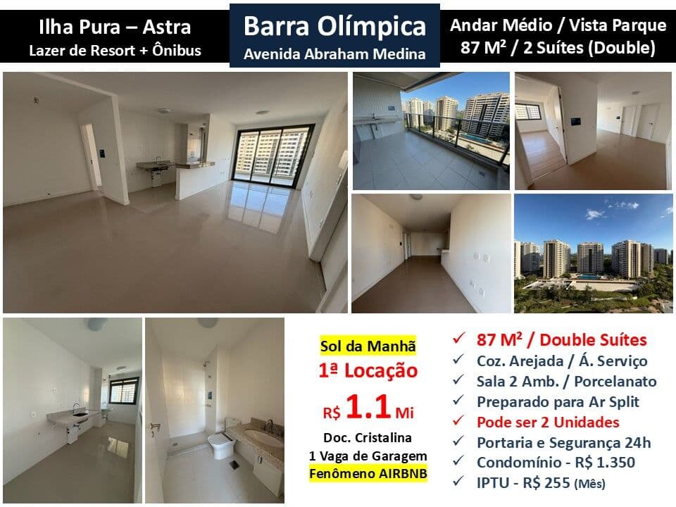 Apto Barra Olímpica Ilha Pura Astra 87M²