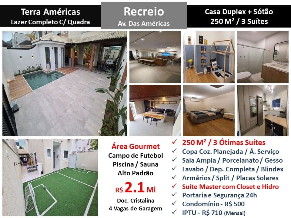 Casa Recreio Terra Américas 250M²