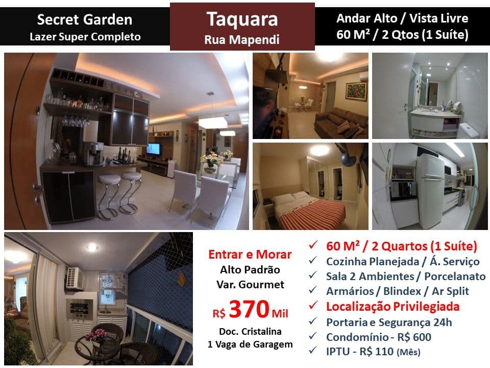 Apto JPA Taquara Mapendi Secret Garden 60M² 4