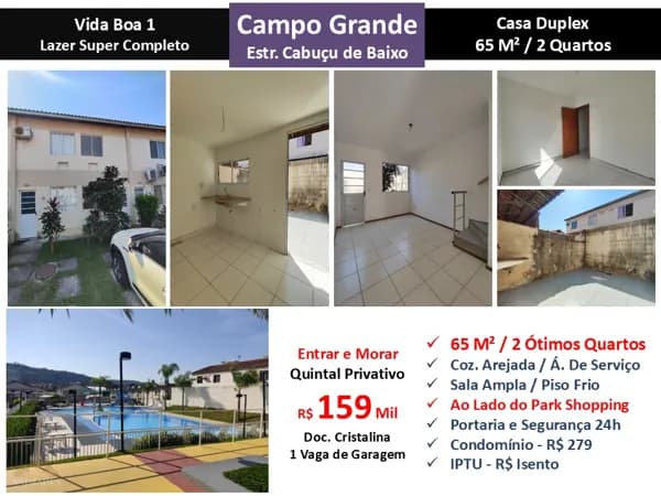 Casa Campo Grande Vida Boa 1 65M²