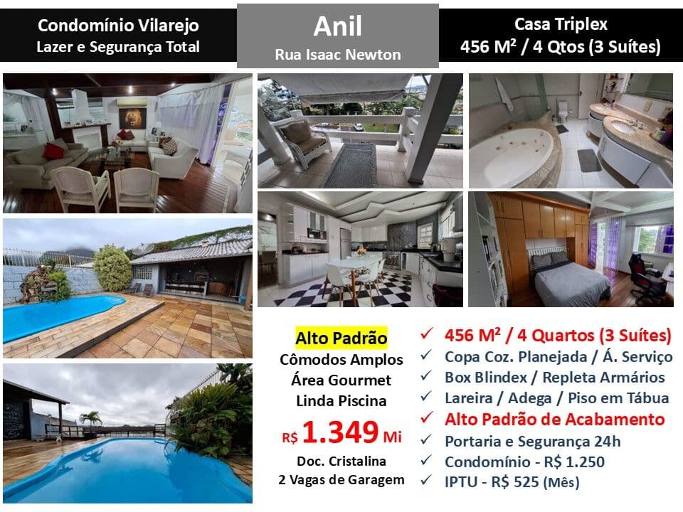 Casa JPA Anil Vilarejo 456M²