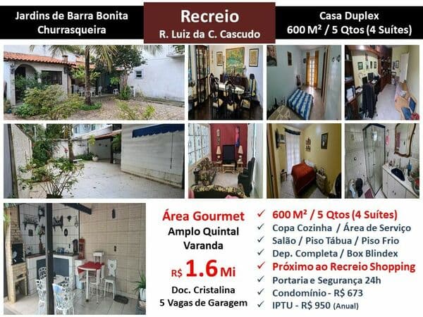 Casa Recreio Barra Bonita Jardins de Barra Bonita 600M²
