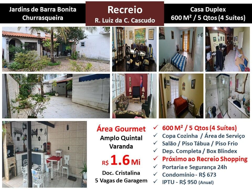 Casa Recreio Barra Bonita Jardins de Barra Bonita 600M²
