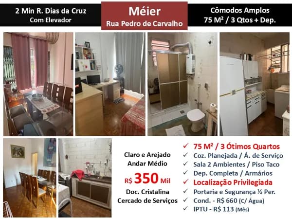 Apto Meier Pedro de Carvalho 75M²