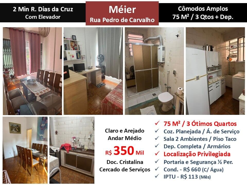 Apto Meier Pedro de Carvalho 75M²