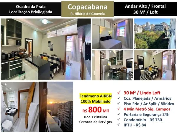 Apto Copacabana Hilário de Gouveia 30M²