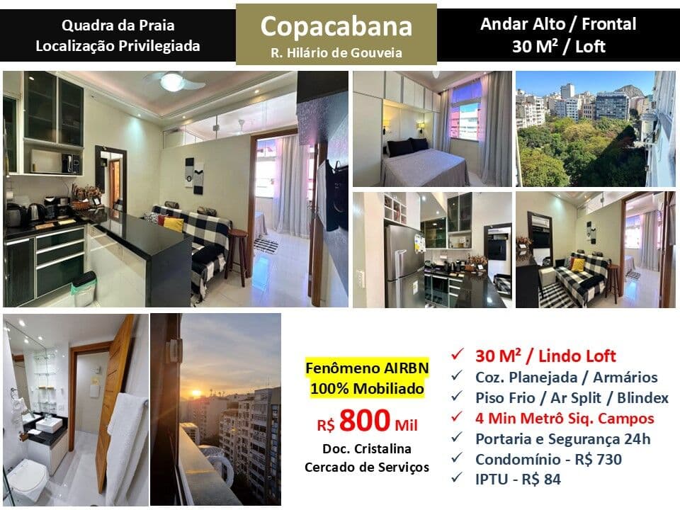 Apto Copacabana Hilário de Gouveia 30M²