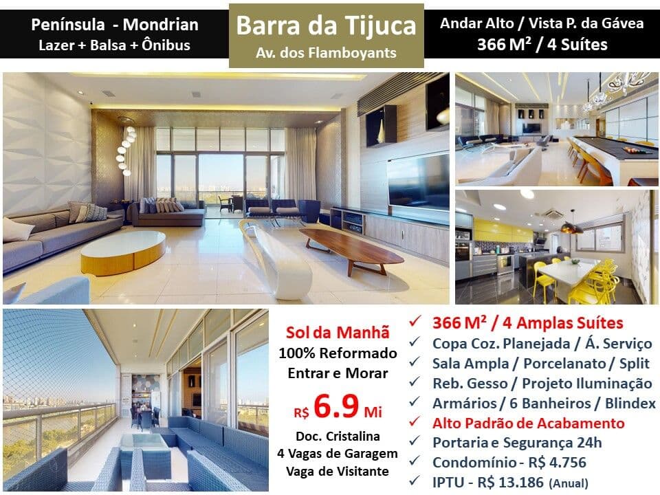 Apto Barra da Tijuca Península Mondrian 366M² 3