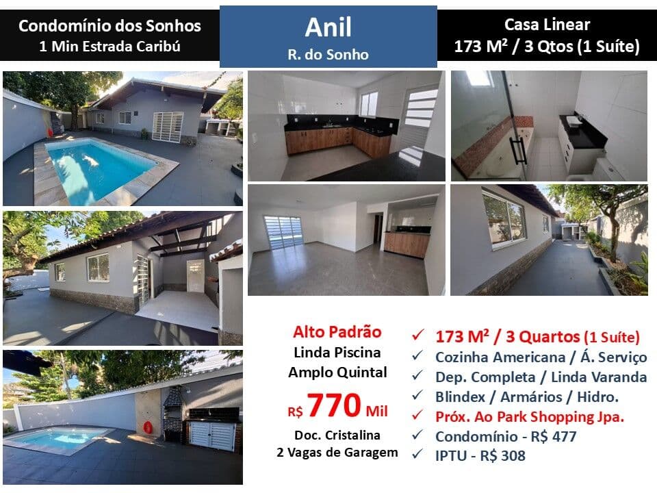 Casa JPA Anil Sonho 173M² Linear