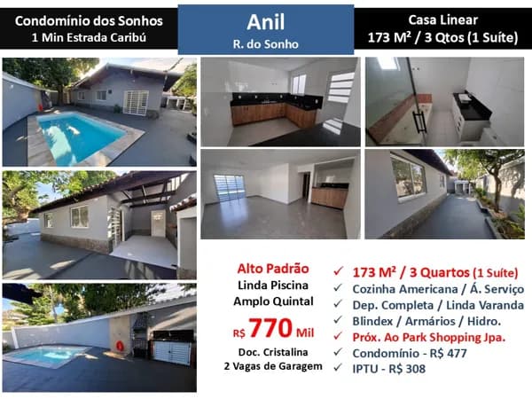 Casa JPA Anil Sonho 173M² Linear