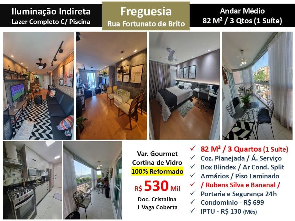 Apto JPA Freguesia Fortunato de Brito 82M²