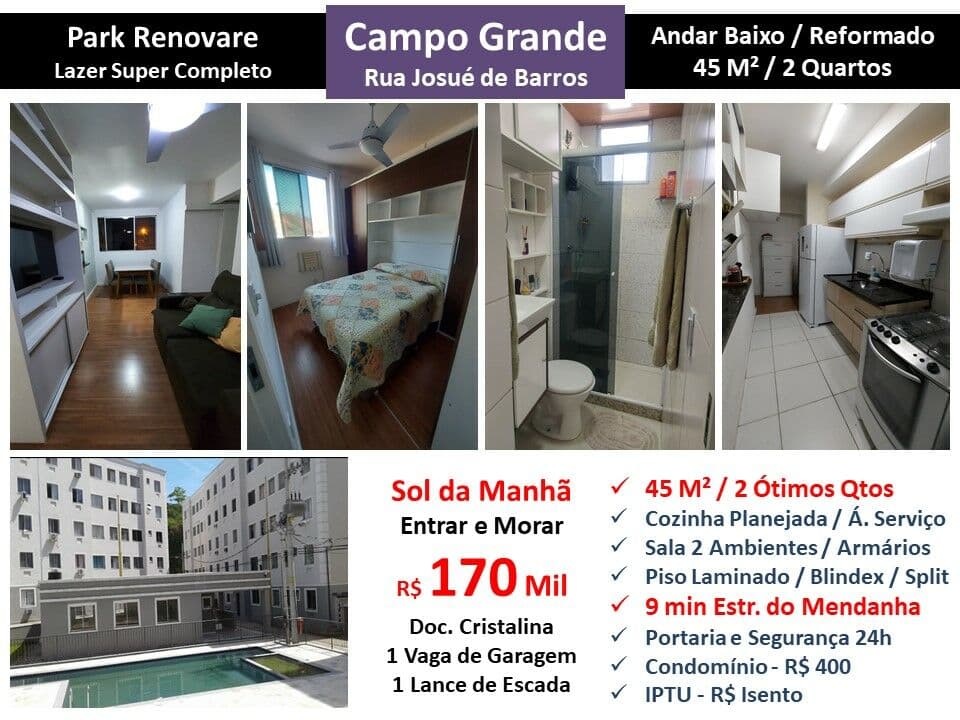 Apto Campo Grande Park Renovare 45M²