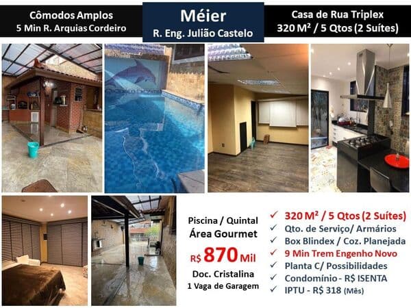 Casa Méier Julião Castelo 320M²