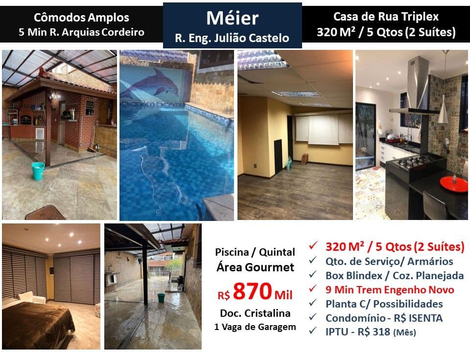 Casa Méier Julião Castelo 320M²