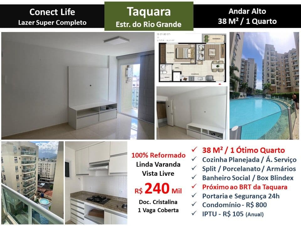 Apto JPA Taquara Conect Life 38M²