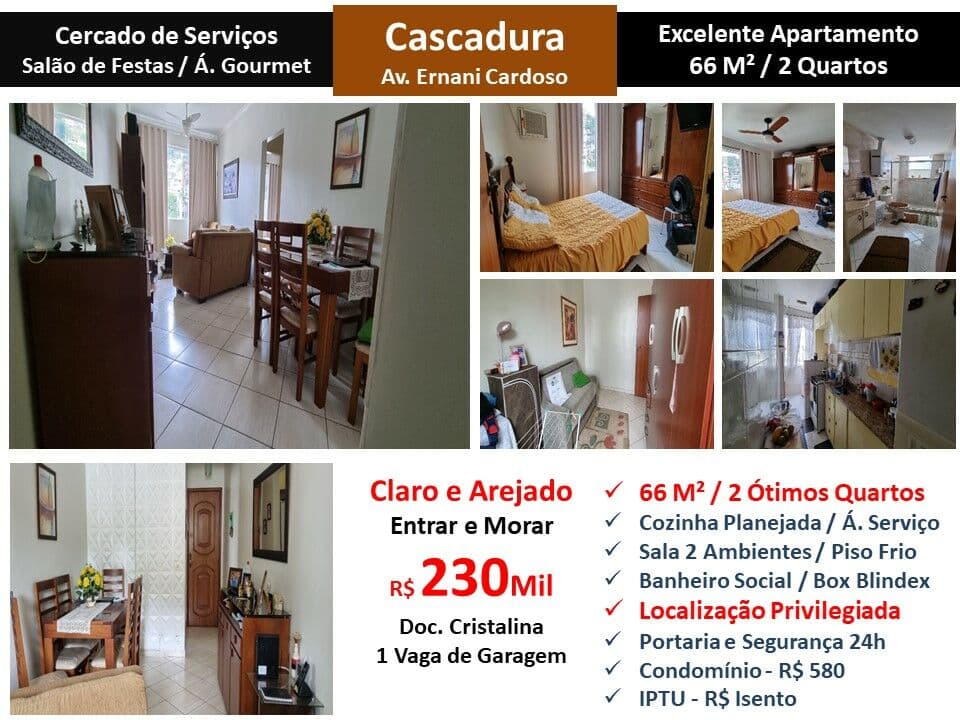 Apto Cascadura Ernani Cardoso 66M²