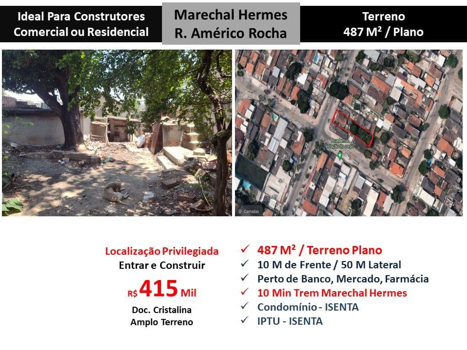 Terreno Marechal Hermes Américo Rocha 487M²