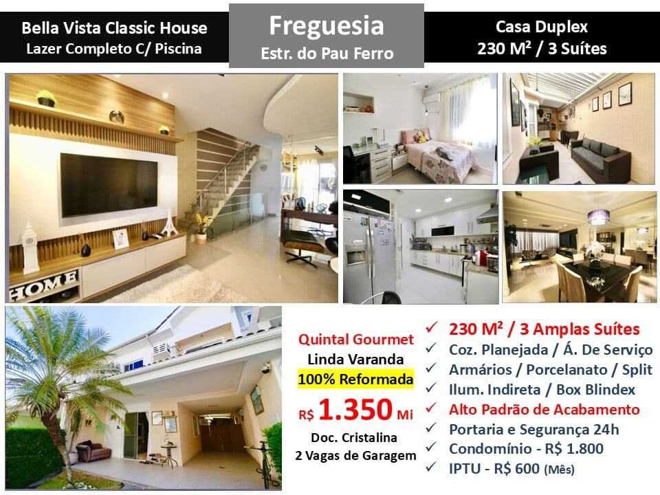 Casa JPA Freguesia Pau Ferro Bella Vista 230M²