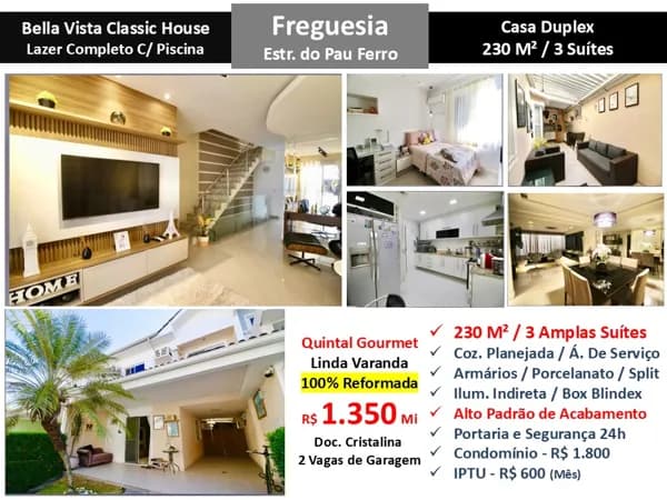 Casa JPA Freguesia Pau Ferro Bella Vista 230M²
