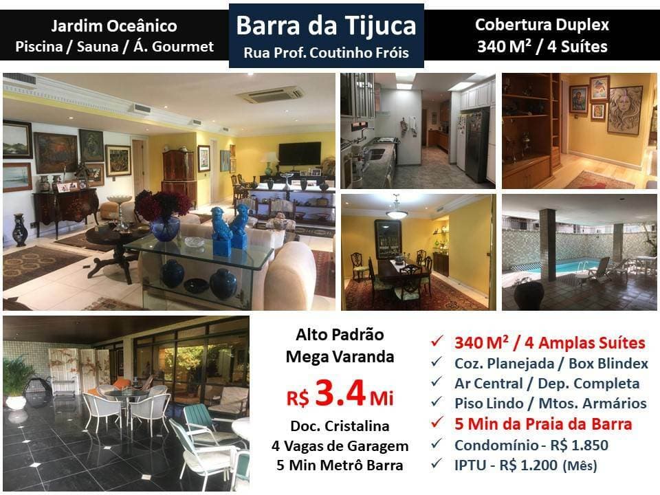 Apto Barra da Tijuca JO Coutinho Fróis 340M²