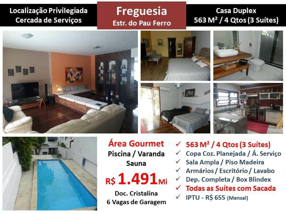 Casa JPA Freguesia Pau Ferro 563M²