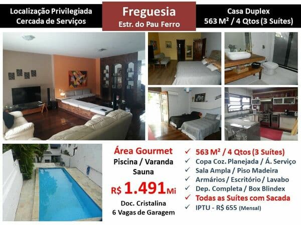 Casa JPA Freguesia Pau Ferro 563M²