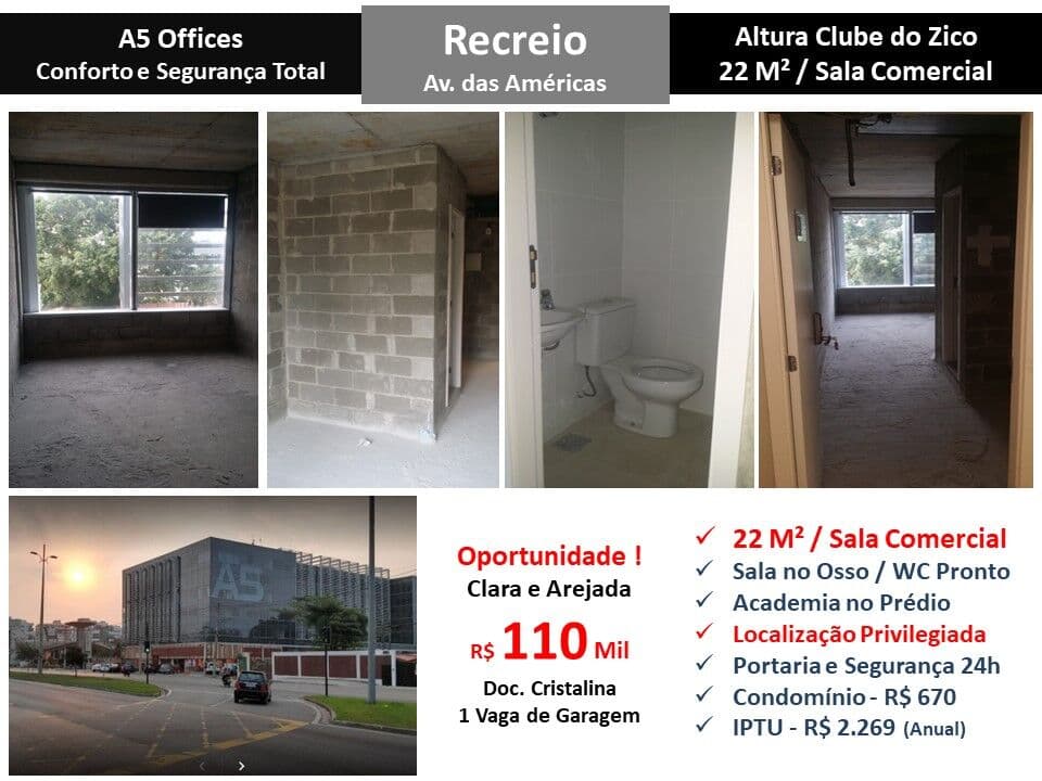 Sala Recreio A5 Offices 22M²