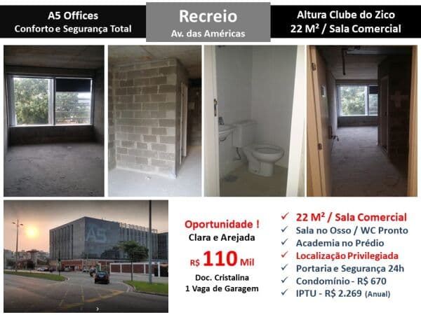 Sala Recreio A5 Offices 22M²