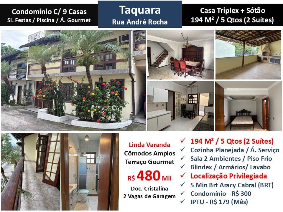 Casa JPA Taquara André Rocha 194M²