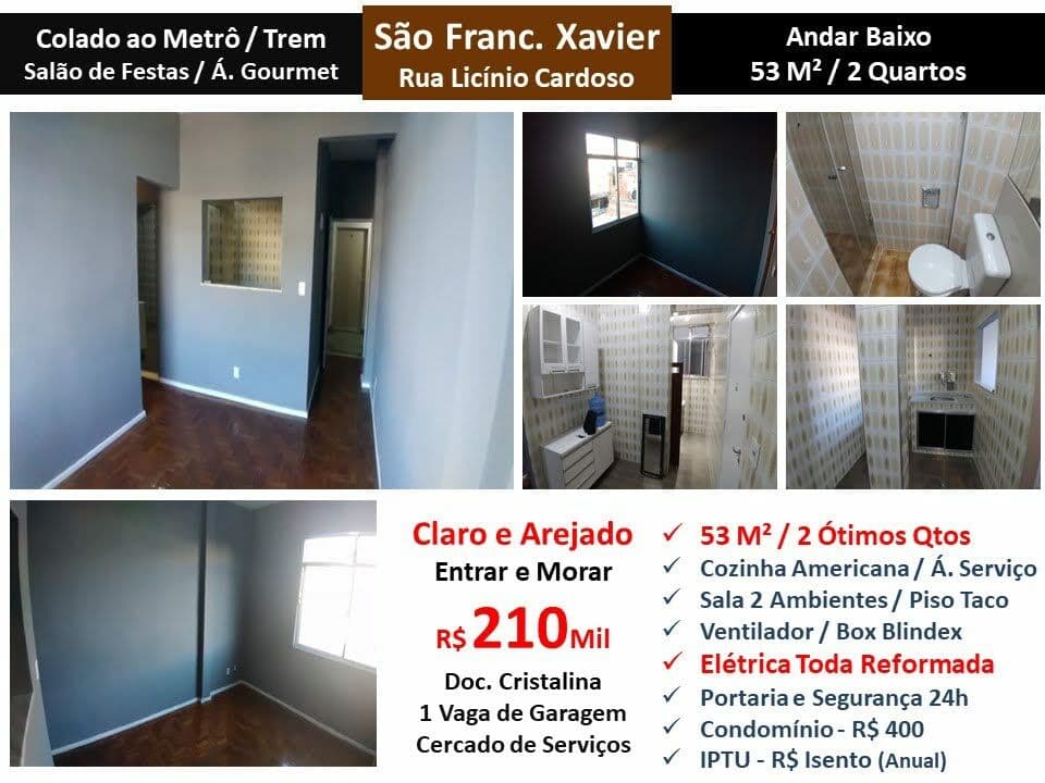 Apto São Francisco Xavier Licínio Cardoso 53M²