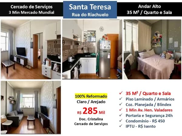 Apto Santa Teresa Riachuelo 35M²