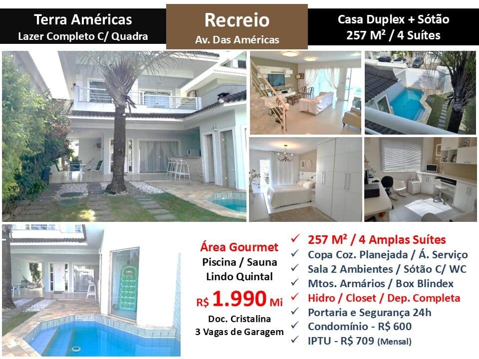 Casa Recreio Terra Américas 257M² 3