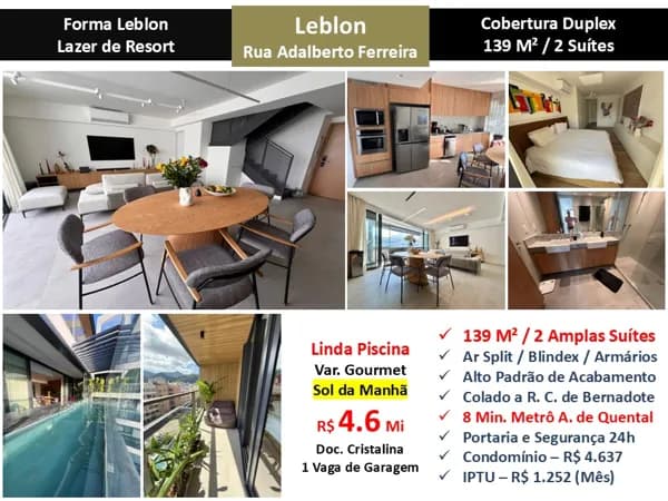 Cob Leblon Adalberto Ferreira Forma Leblon 139M²