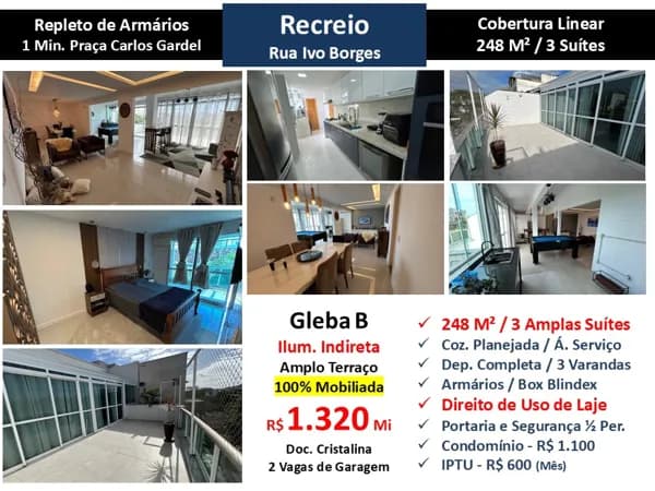 Cob Recreio Gleba B Ivo Borges 248M² Linear 2