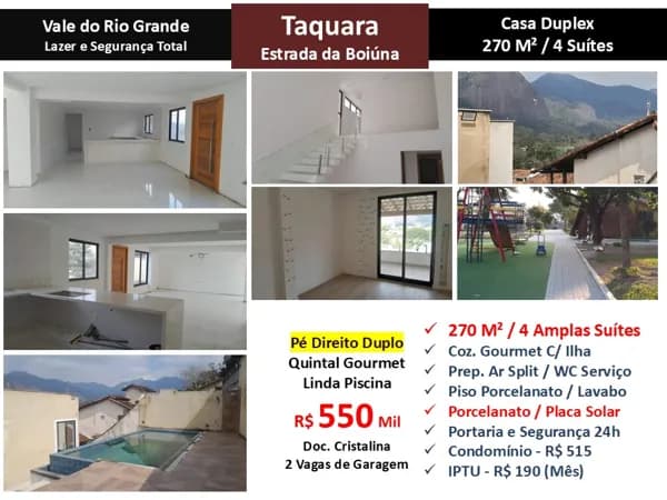 Casa JPA Taquara Vale do Rio Grande 270M²