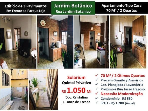 Apto Jardim Botânico 70M² Garden