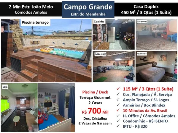 Casa Campo Grande Mendanha 450M²