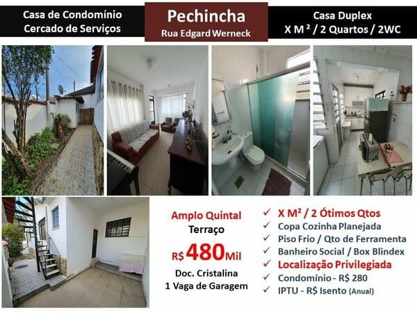 Casa JPA Pechincha Edgard Werneck 90M²